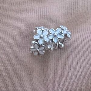 White Floral Pandora Charms Set